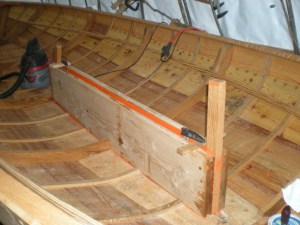 centerboard trunk logs installed